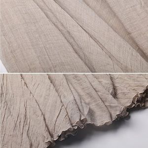 Women's Elastic Waist Flowing Bohemian Cotton Long Maxi Skirt for Summer Beach